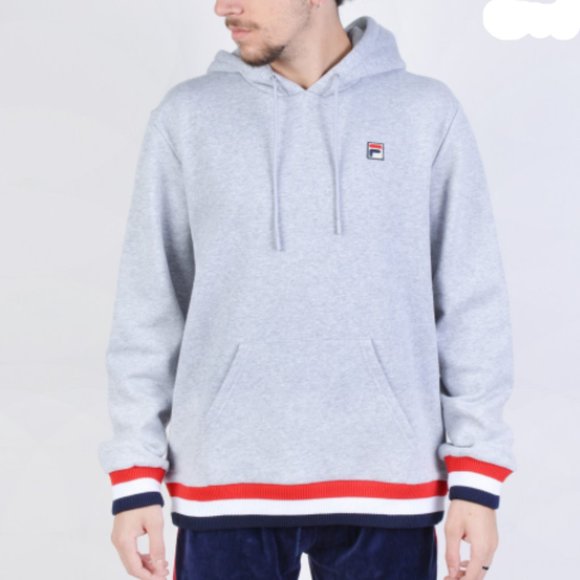 fila blue white red hoodie